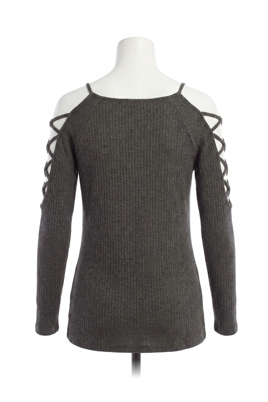 NEW FRENCH KYSS eva tie-up sleeves in gray